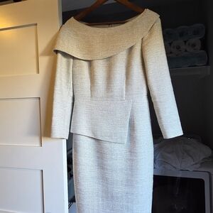 Elegant Cream Women's Dress